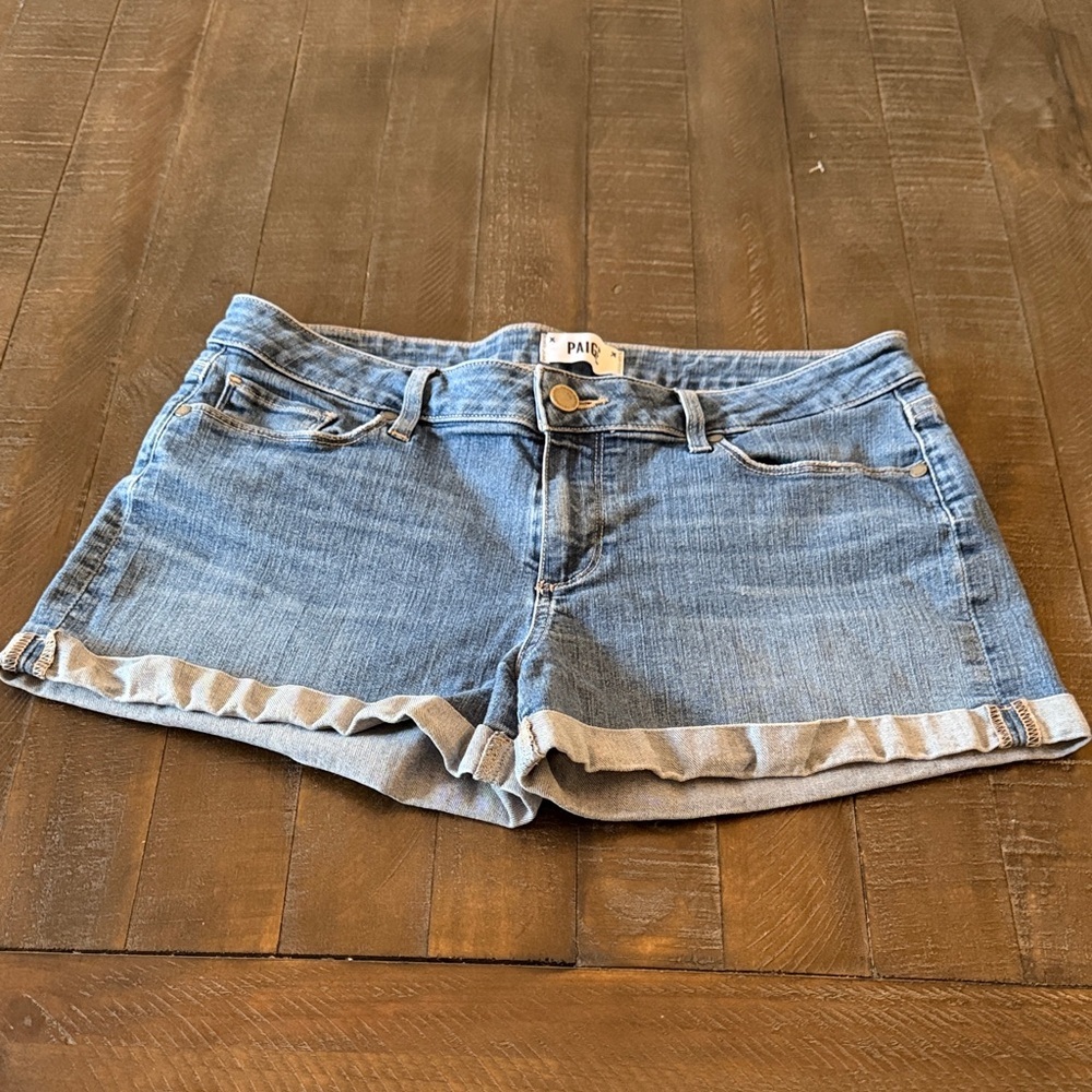 PAIGE Jimmy Jimmy Short Denim Blue Jean Shorts